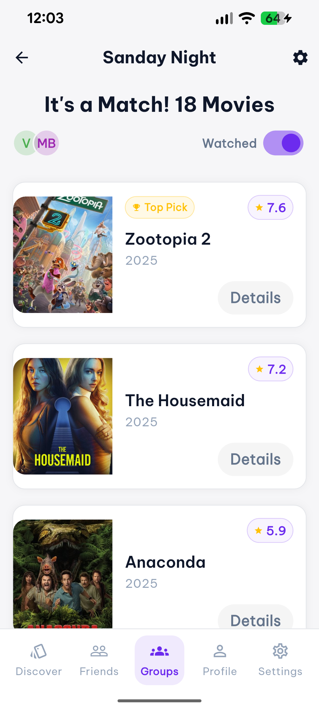 MovieMates screen 4