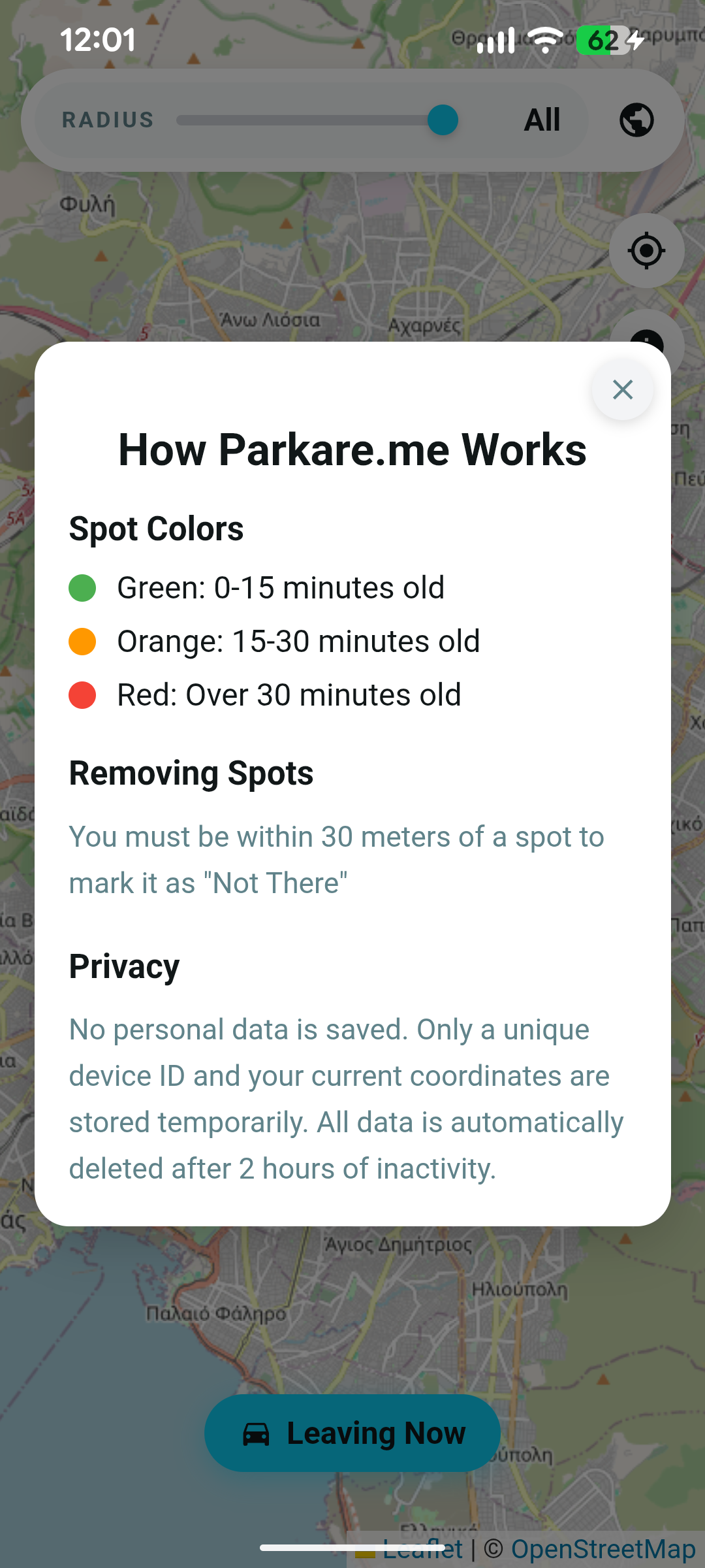 Parkare screen 3