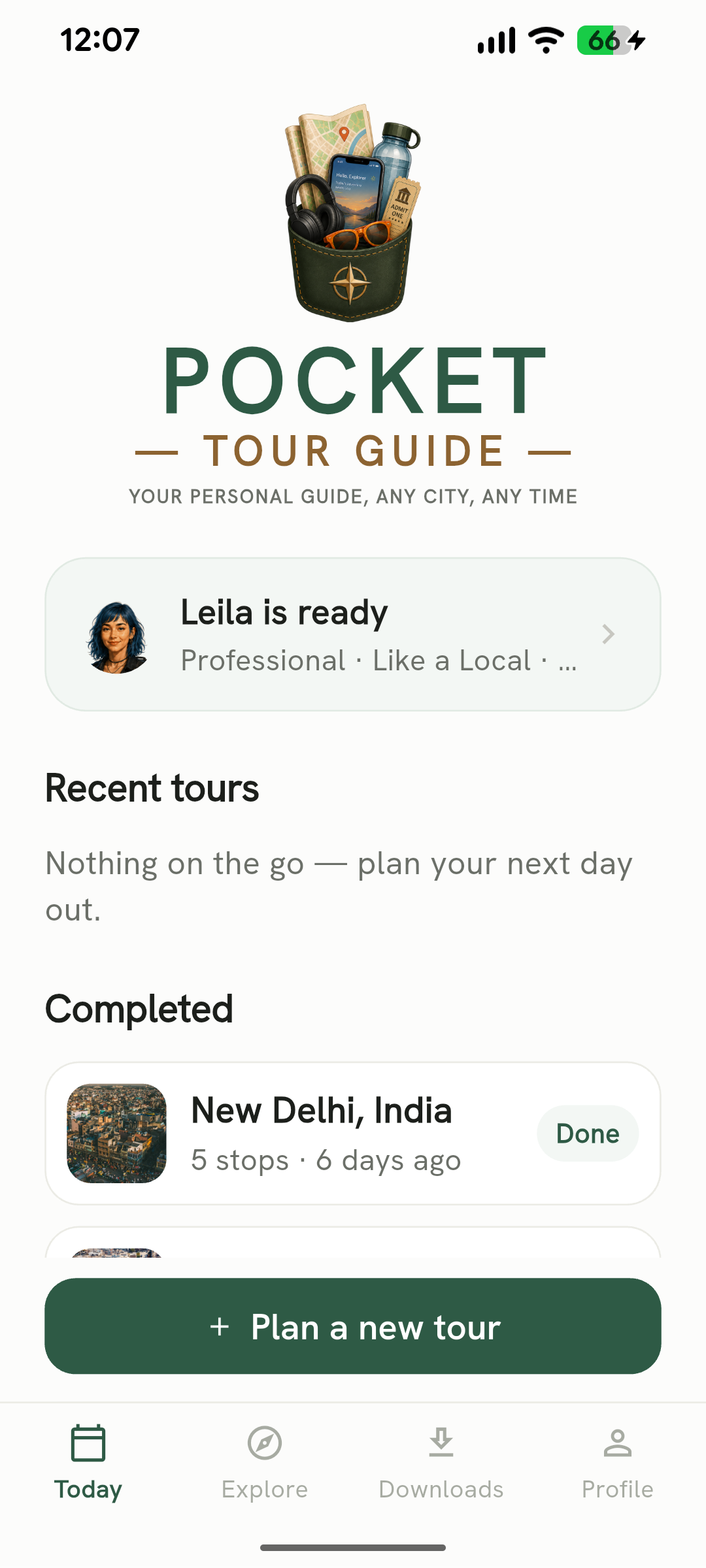 Pocket Tour Guide screen 1